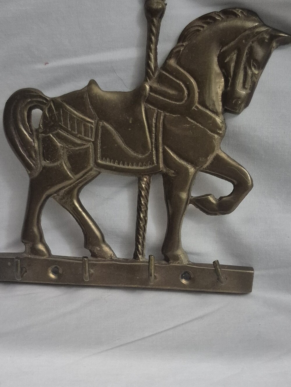 Brass Carousel Horse Key Holder